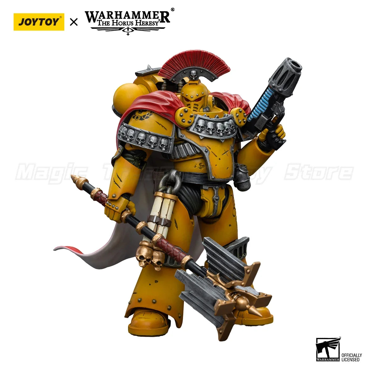 【In Stock】JOYTOY Warhammer 40K Imperial Fists Legion Chaplain Consul Model Toys Gifts 1/18 Action Figure