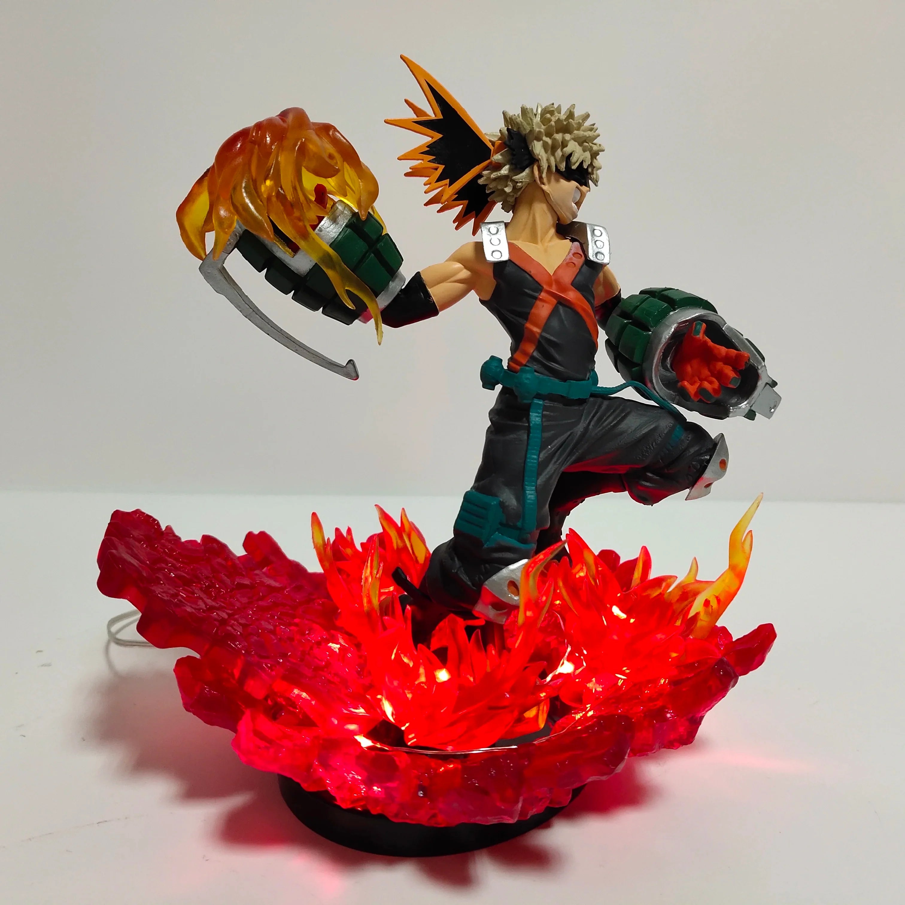 My Hero Academia Anime Midoriya Izuku & Bakugou Katsuki Lamp Led Bulb Action Figures Model Figurine Figure & Base & Lamp DIY