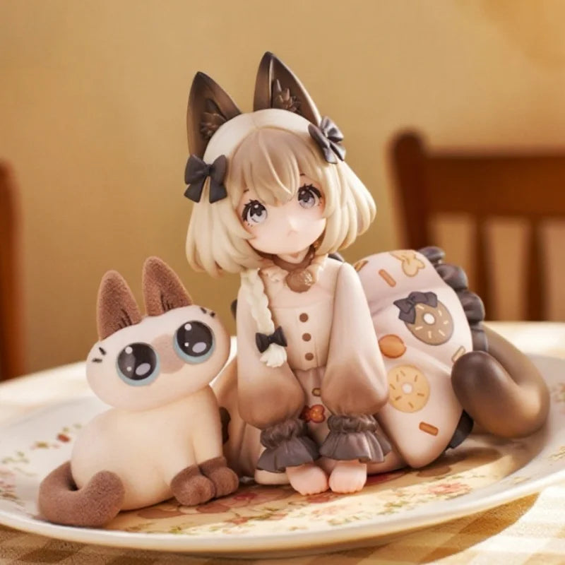 Ribose Tea Time Cat×Siamese Cat Little Beans Friendship Collaboration Set Special Ver Anime Figure Desktop Cute Figures Toy Gift