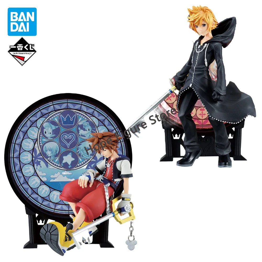 In Stock Original BANDAI Ichiban Kuji Kingdom Hearts Linking Hearts Roxas Sora Figure Anime Model Genuine Boxed Toy