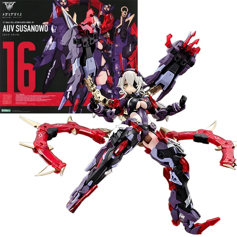 KOTOBUKIYA Original MEIGAMI DEVICE AUV SUSANOWO SOUE Anime Action Figure Assembly Model Toys Collectible Model Ornaments Gifts