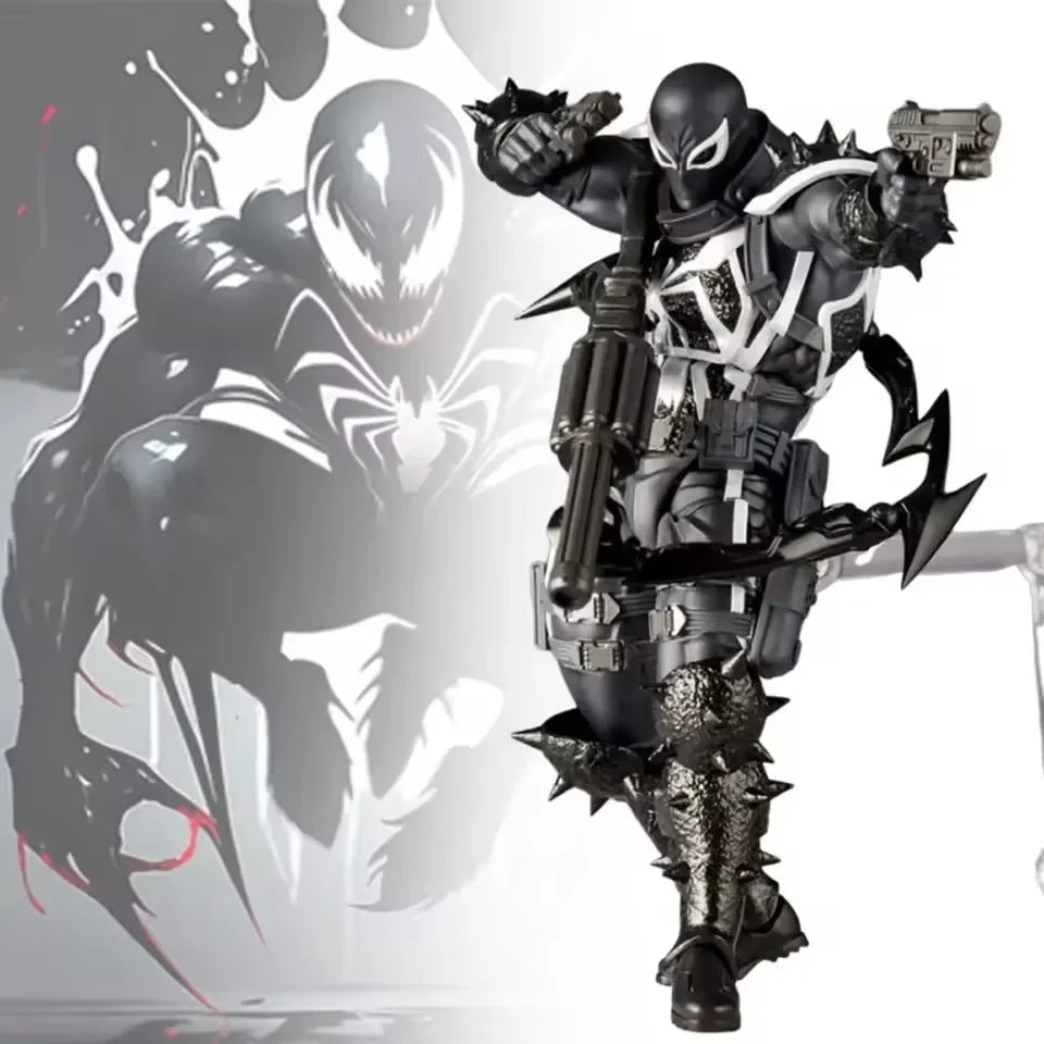 NEW Agent Venom Action Figure CT Version Kaiyodo Anime Figurine Marvel PVC Movable Collection Eugene Thompson Ko Model Toy Gfit