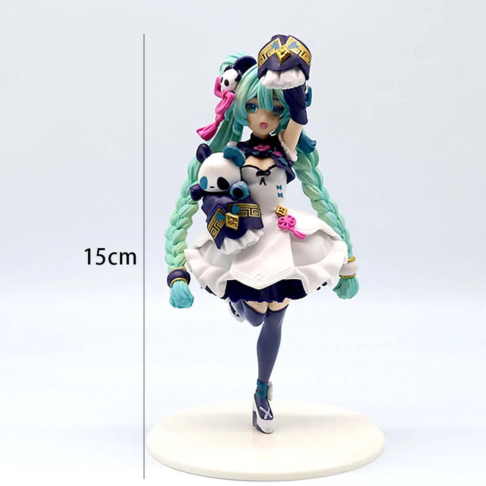 15CM Anime Hatsune Miku X Cinnamoroll Figure Anime Peripheral Collectible Models Decorative Decorations Children Kawaii Gift