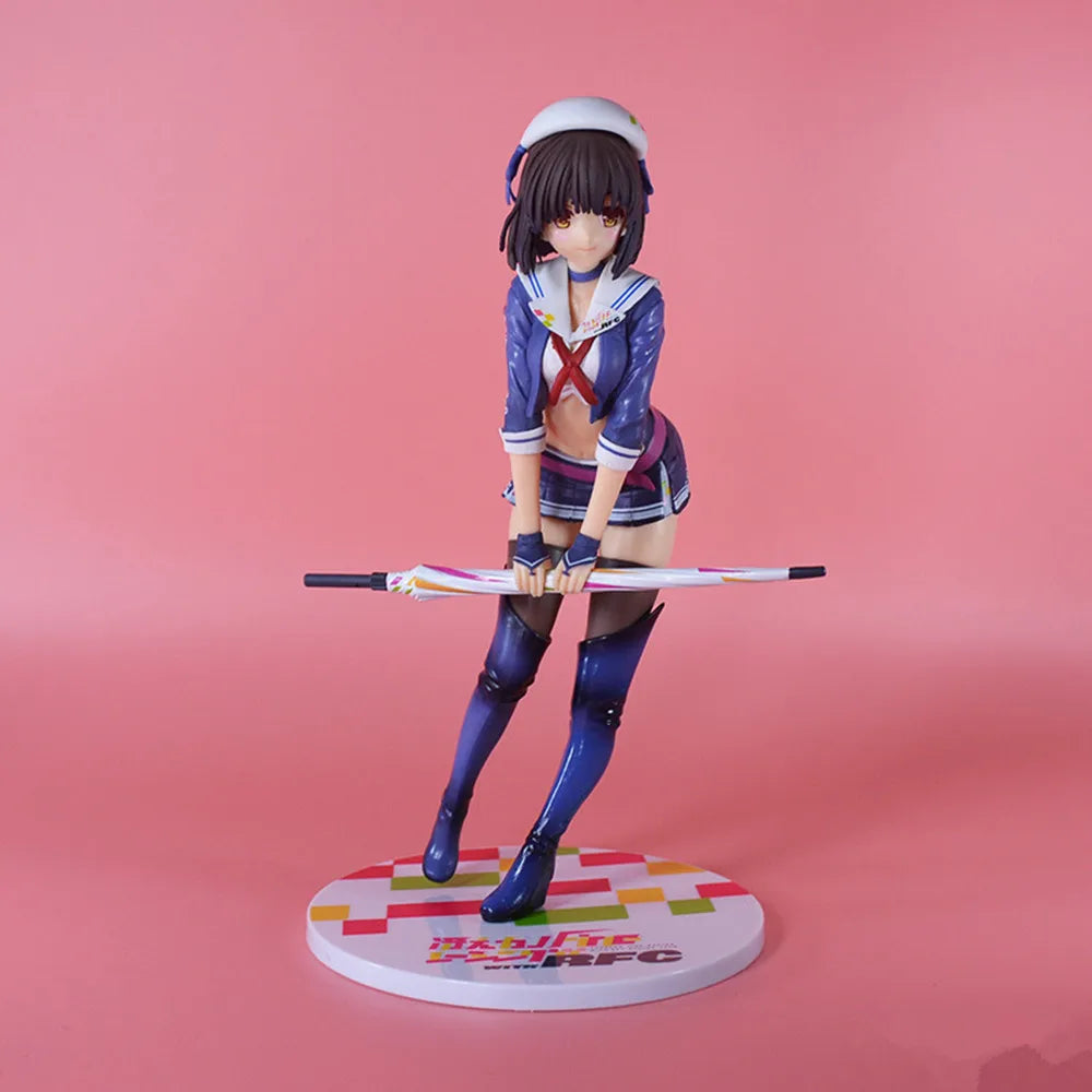 22cm Megumi Kato Racing Sexy Anime Figure Saekano How to Raise a Boring Girlfriend Fine Action Figure Megumi Kato Figurine Toys