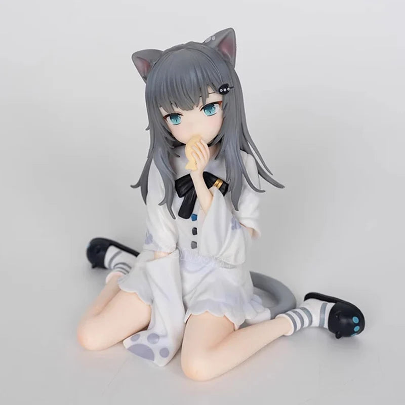 20cm Nachoneko Channel Anime Girl Figure Nachoneko Hennyano Action Figure Cute Cat Kanako Figurine Collectible Model Doll Toys