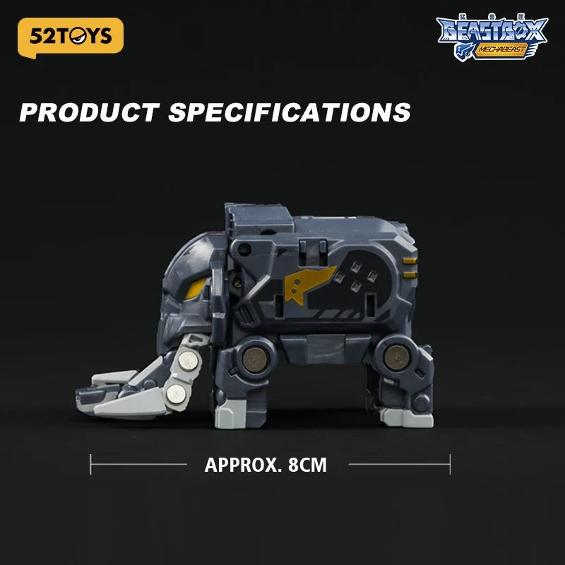 52TOYS MECHABEAST BMM-01 PSYCHOTRAIN Deformation Robot, Converting in Mecha and Cube, Action Figure, Collectible Gift