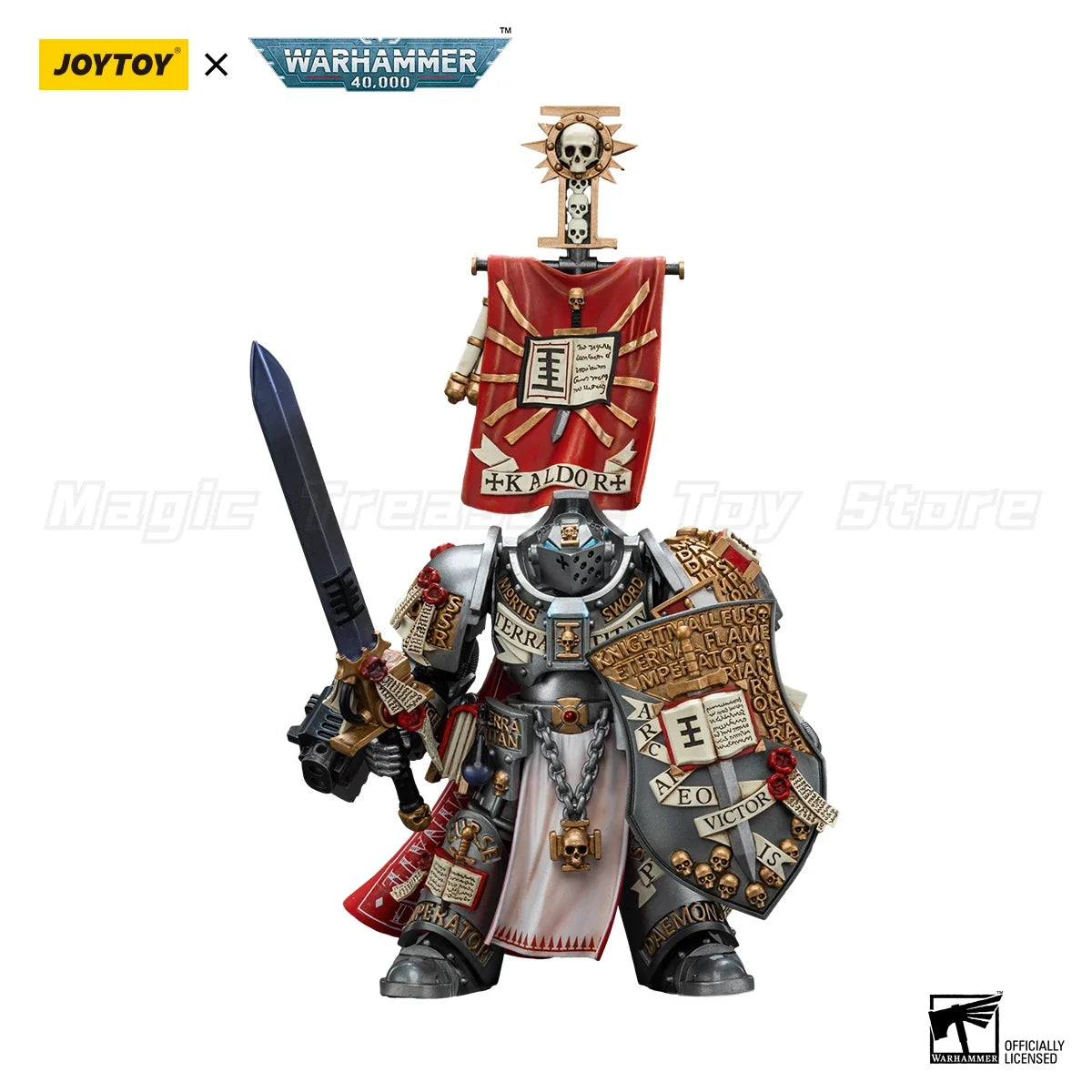 【In Stock】JOYTOY Warhammer 40K Grey Knights Kaldor Draigo Model Toys 1/18 Action Figure
