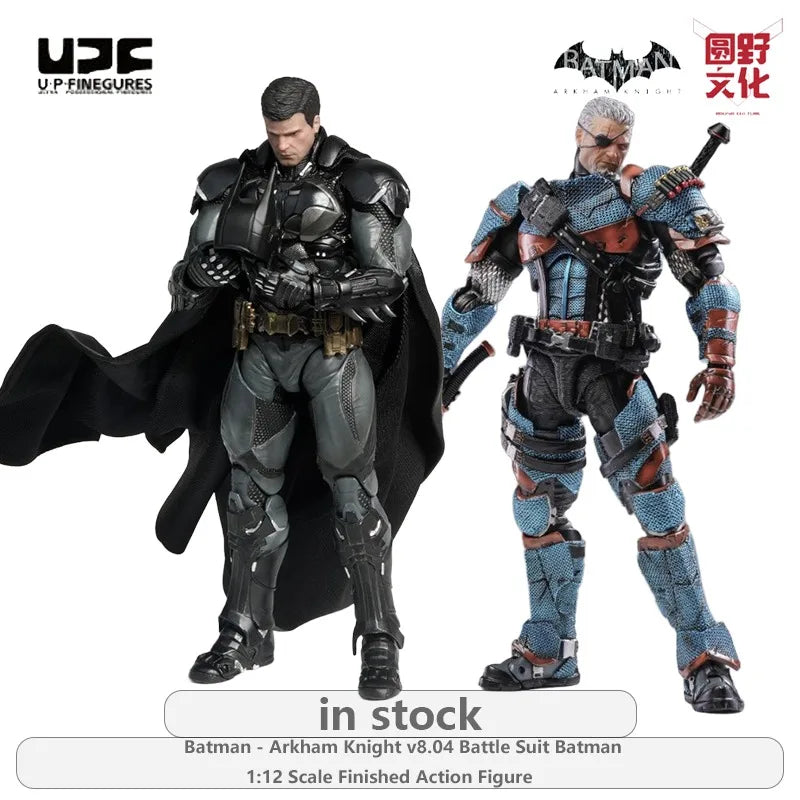 U-P-Finegures Original 1\12 Batman - Arkham Knight Series V8.04 Battle Suit Batman Anime Action Figure Model Toys Gifts Fo Boys