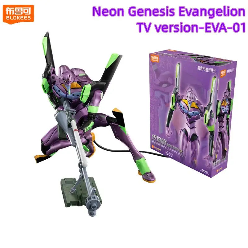 Original BLOKEES Neon Genesis Evangelion EVA-01 Miracle Edition Mari Rei Ayanami Battle Suit Anime Figure Toys Halloween Gift