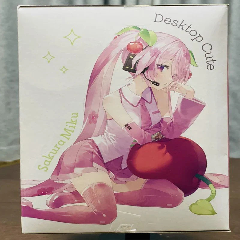 In Stock TAiTO Desktop Cute Hatsune Miku ~Cherry Pillow Ver.~ PVC 13CM Anime Action Figures Model Collection Toy