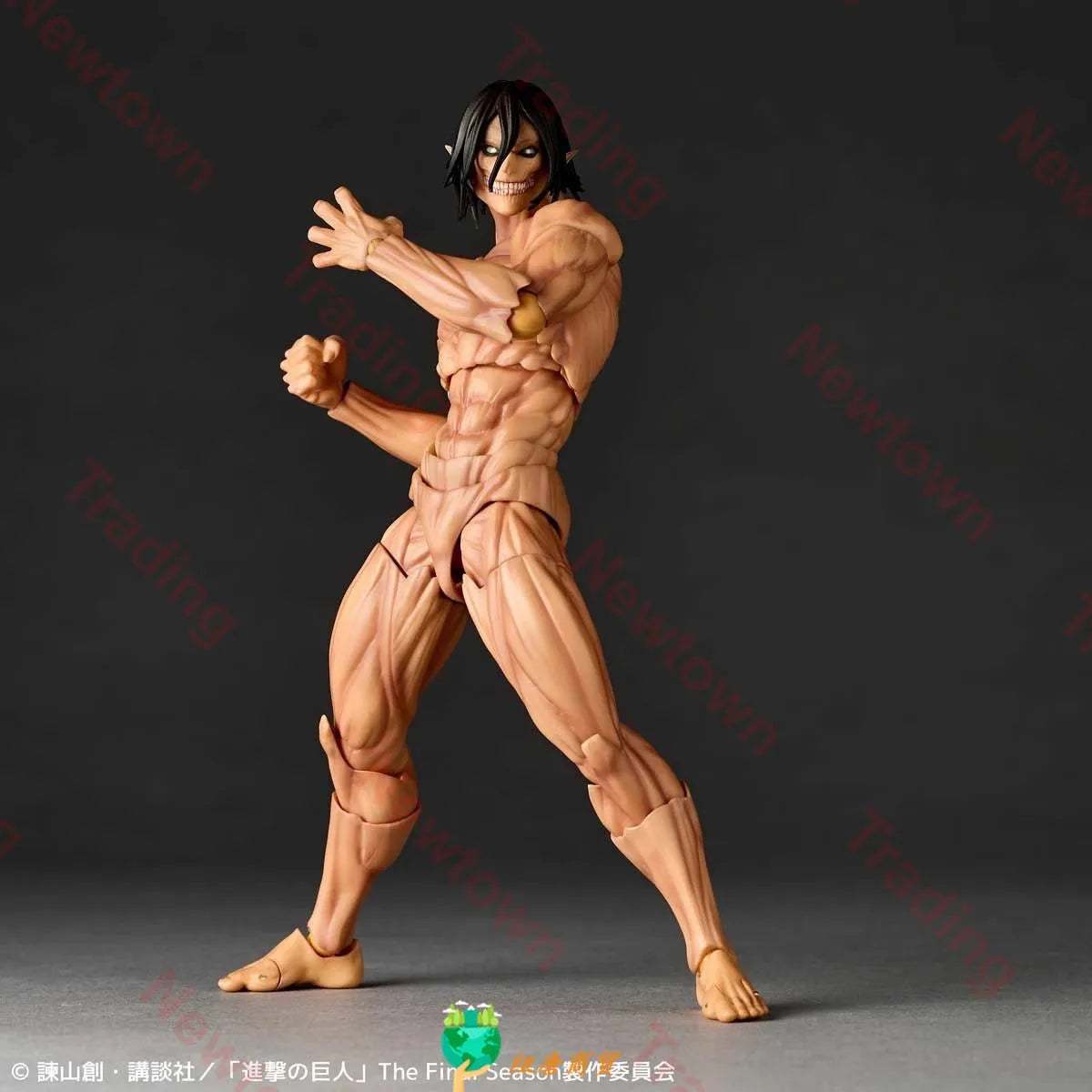 100% Original KAIYODO Revoltech AMAZING YAMAGUCHI Attack On Titan Eren Jaeger 17CM Anime Action Figures Collection Model Toys