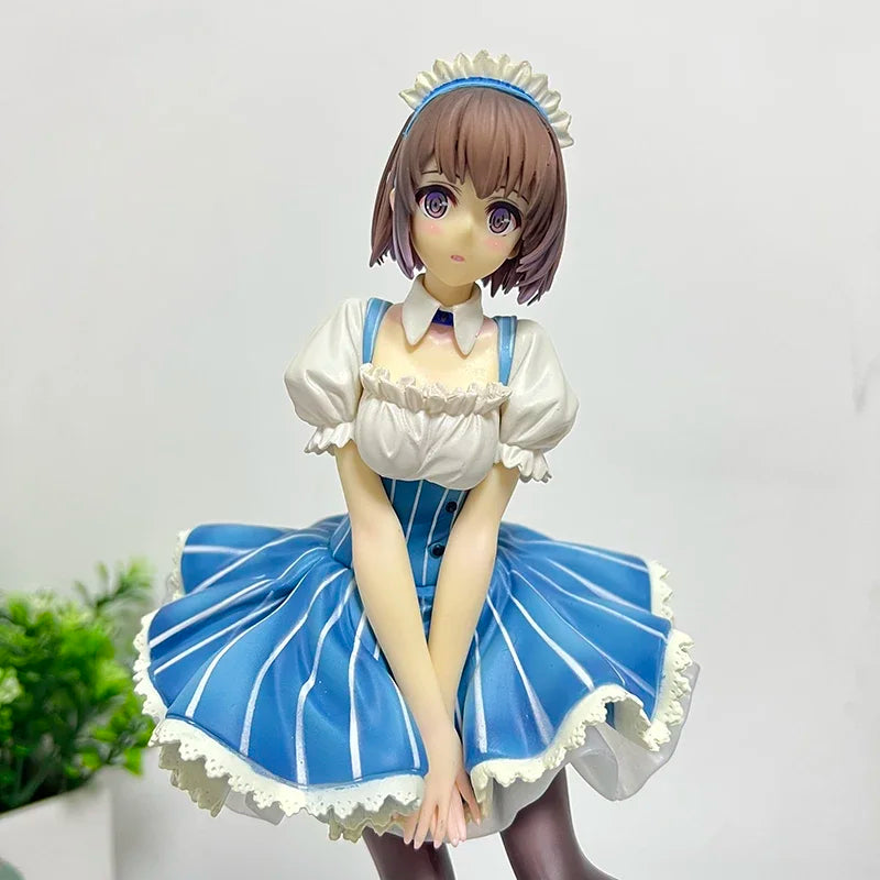 24cm Saekano: How to Raise a Boring Girlfriend Anime Figure Maid Megumi Kato Action Figure Kato Megumi Figurine Adult Doll Toys