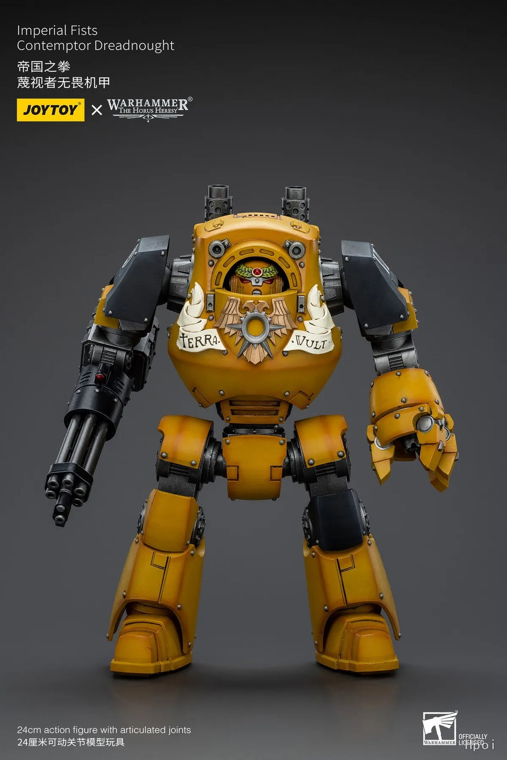 【Original】JOYTOY 1/18 Action Figure Warhammer 40K Imperial Fists Contemptor Dreadnought Model Toy Collection
