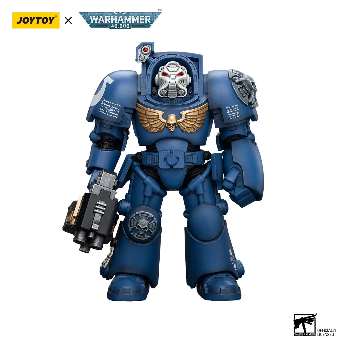 JOYTOY Warhammer 40K 1/18 Action Figures Ultramarines Terminator Squad Storm Bolter Assault Cannon  Anime Model Toys Gift