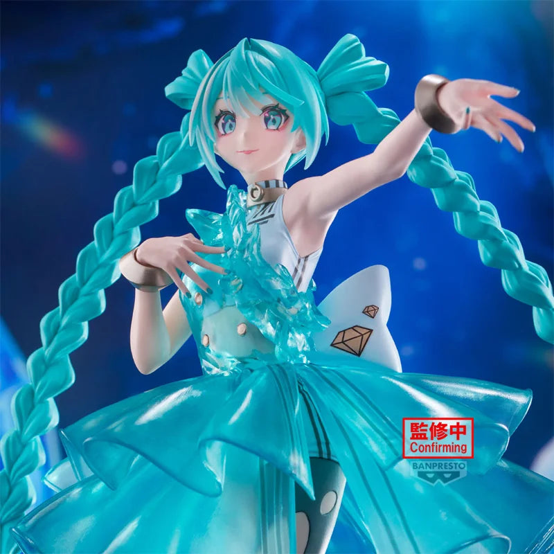 Genuine Bandai Banpresto Hatsune Miku Banpresto Evolve Clearluxe-Emeraldgem Original Anime Figure Model Collector Figurine Toys