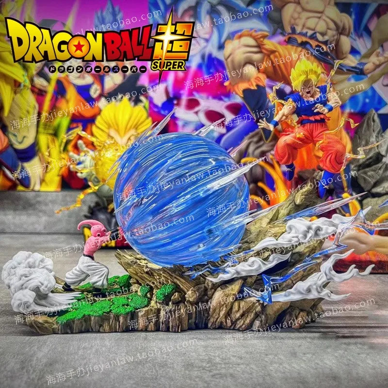 In Stock Anime Dragon Ball Z Majin Buu Vs Son Goku Figurine Gk Statue Action Figures Pvc Collection Model For Children Gifts Toy