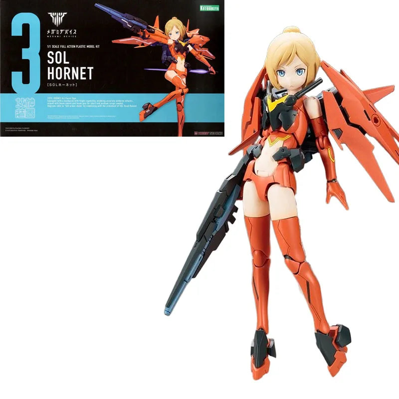 Kotobukiya Original  MEGAMI DEVICE SOL RAPTOR BEAST MODE ROAD RUNNER HORNET LOW VISIBILITY Action Figure Assembly Model Toys