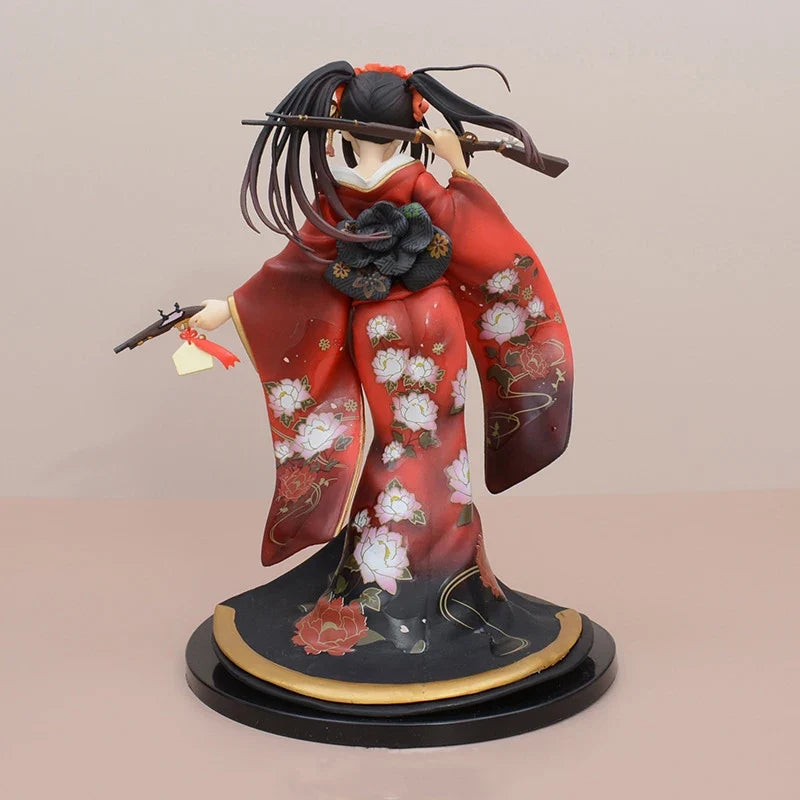 23cm KDcolle Date A Live Anime Girl Figure Kurumi Tokisaki Alluring Kimono Action Figure Kurumi Sexy Girl Figure Adult Model Toy