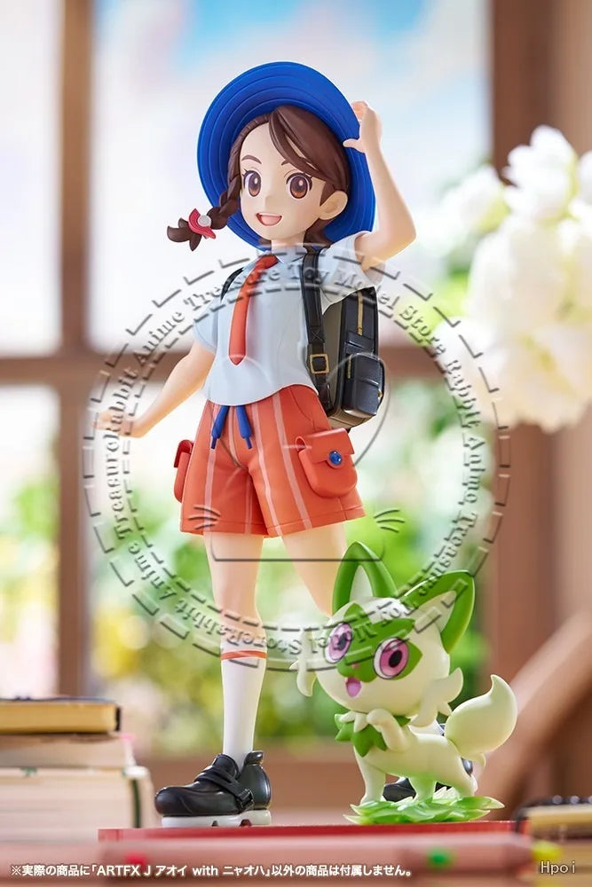 In Stock Original Genuine Kotobukiya ARTFX J Pokemon Violet Aoi with Nyaoha Scale Figure Collectible