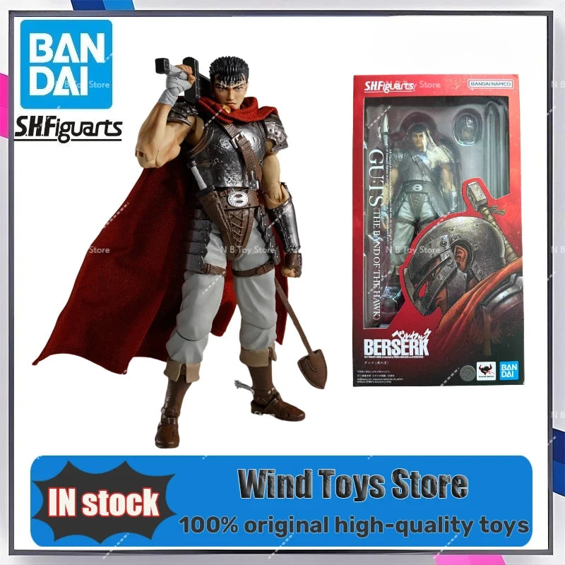 in Stock Original Anime Figure Bandai Berserk Guts S.H. Figuarts Action Figure SHF Toys Collector Model 16CM Doll Gifts