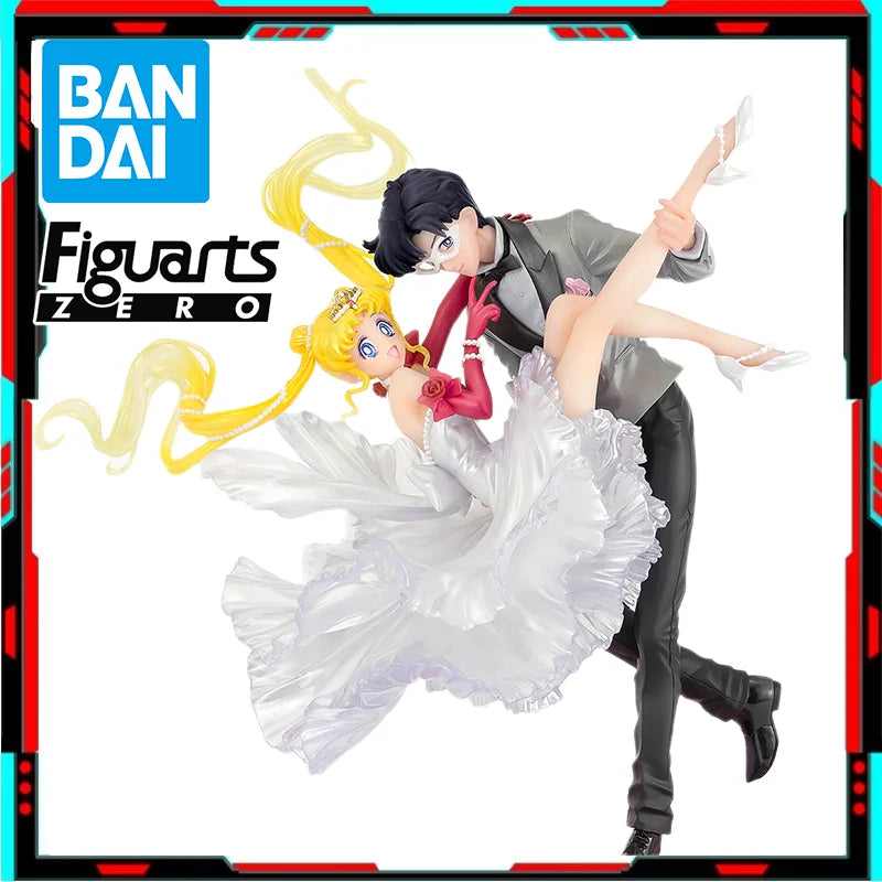 Original Bandai Sailor Moon Figuarts Zero chouette Tsukino Usagi Moonlight Glow Edition Figure Anime Action Model Toys Gift