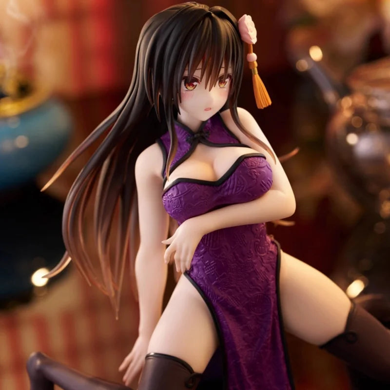 In Stock Taito Original Genuine To Love-Ru Darkness Desktop Cute Figure Kotegawa Yui Chinese Dress Ver. 13cm Model Toy Figures