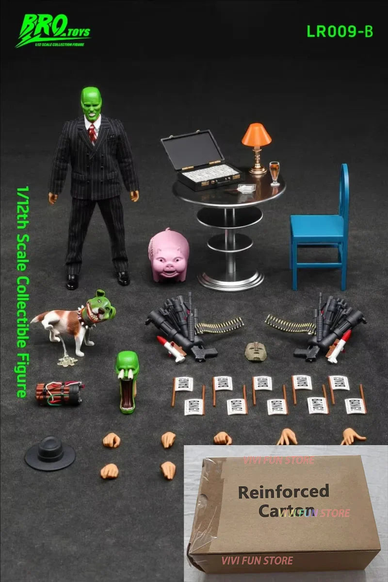 In Stock Original BROTOYS LR009 The Mask Stanley Ipkiss Movability Model Toys Cloth Clothing 1/12th Scale Collectible Figure