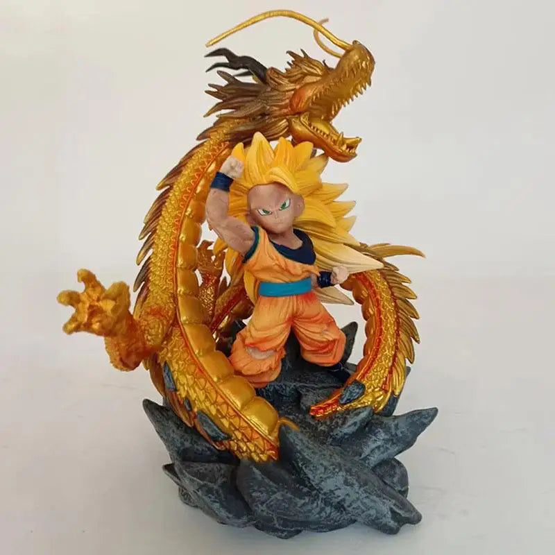Q Version Dragon Ball Z Figure Goku Action Figures Dragon Fist Explosion 14CM PVC GK Statue Collectible Model Toys