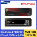 Samsung SSD 990PRO 1TB 2TB 4TB M.2 2280 Internal Solid State State Disk PCIe Gen 4.0 X 4 NVMe Read Max 7450 Mbps for Laptop