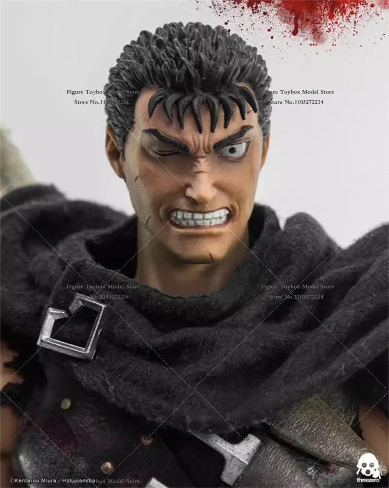 ThreeZero 3Z06750W0 1/6 Berserk Guts Damaged Anime Boy Action Figure Mini Big Sword Static Model Ornament 12" Full Set Soldier