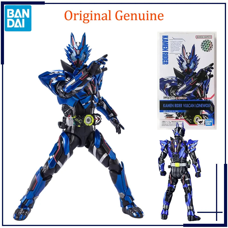 Original Genuine Bandai Anime Kamen Rider Vulcan Lone Wolf S.H.Figuarts Model Toys Action Figure Gift Collectible Ornaments Kids