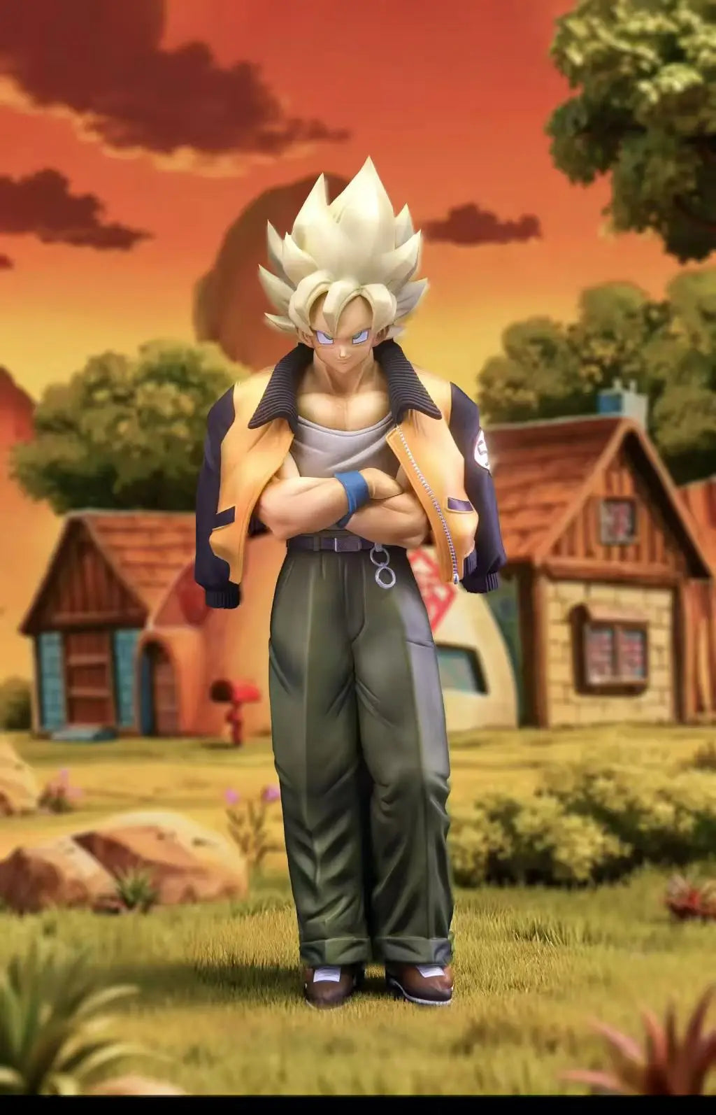 Vf 30cm Dragon Ball Son Goku Anime Figure Super Saiyan Goku Leisure Pvc Action Figurine Statue Collection Model Toy Xmas Gifts