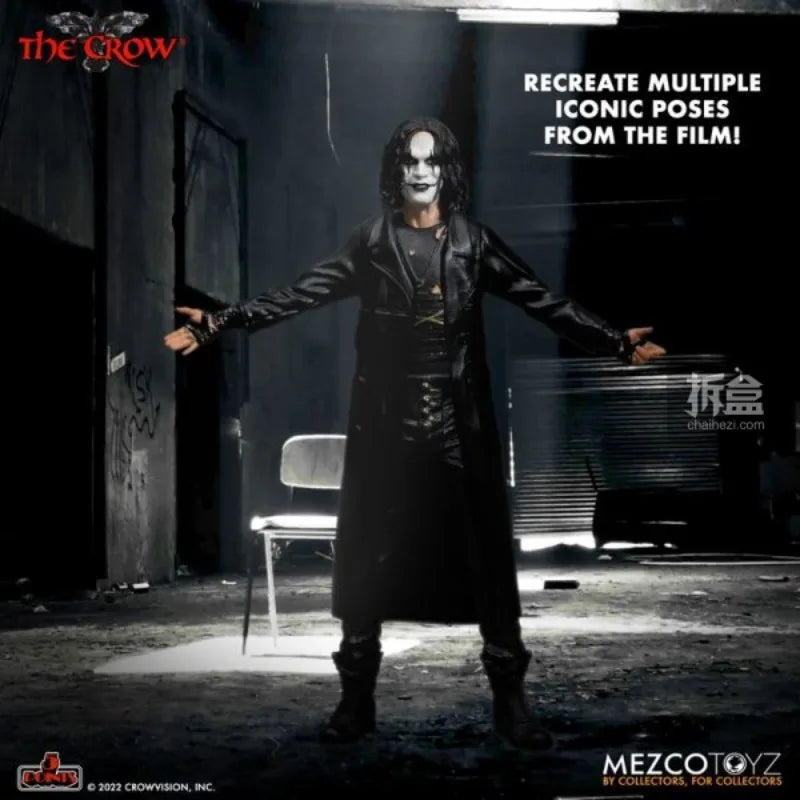 MEZCO TOYZ Original 5-point Series Crow Eric Li Guohao 1:12 Scale Biphasic Body Horror Action Joint Mobility Figure Model Toys