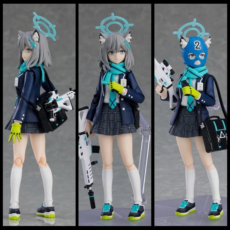 Anime Desert Wolf Girl Figure, School Tactical Articulated Model, Hand-Painted Collectible Box Set