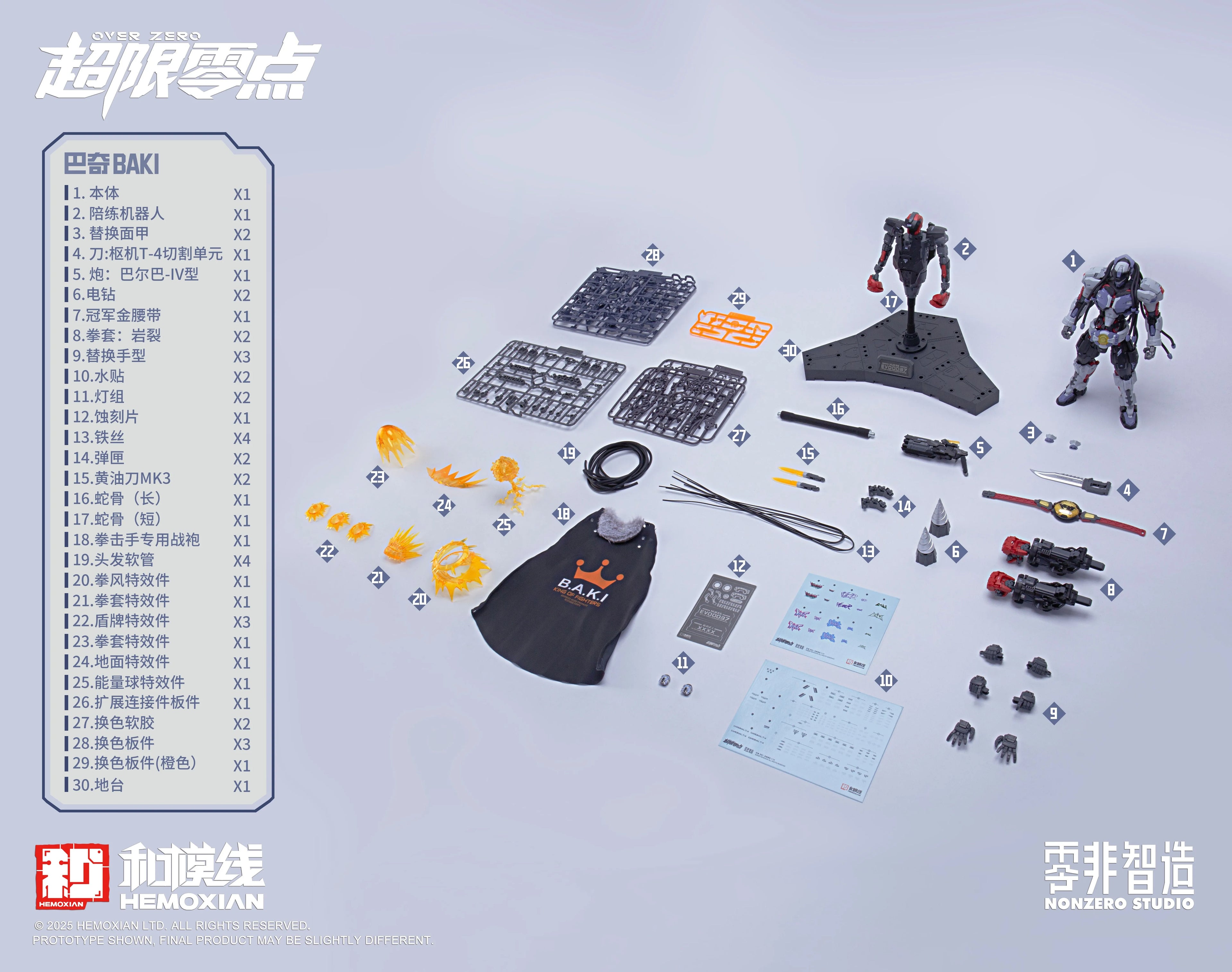 HEMOXIAN Boxer BAKI Action Figure Assembly Model Kit MG Toys Soft Rubber Bionic Muscle Design Mecha Robot Figure Collect Gifts
