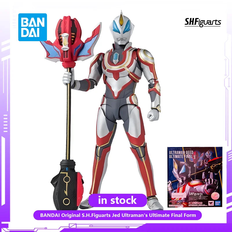 BANDAI Original S.H.Figuarts Series Jed Ultraman's Ultimate Final Form Anime Action Figures Toys for Boys Gift Collectible Model