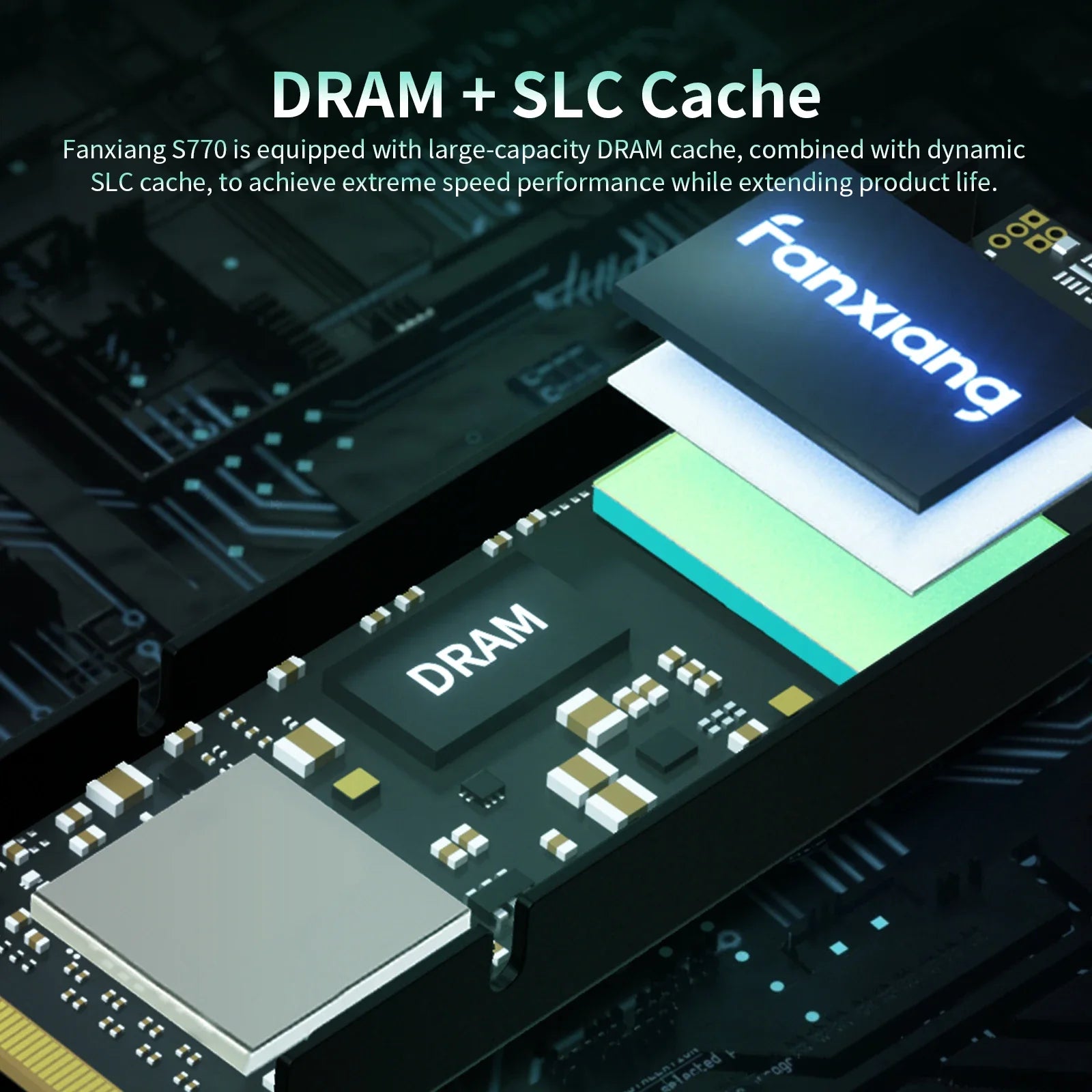 Fanxiang S770 M.2 SSD NVMe 7300MB/s 1TB 2TB 4TB PCIe4.0x4 M.2 2280 Internal Solid State Drive For PS5 Desktop PC SSD Hard Disk