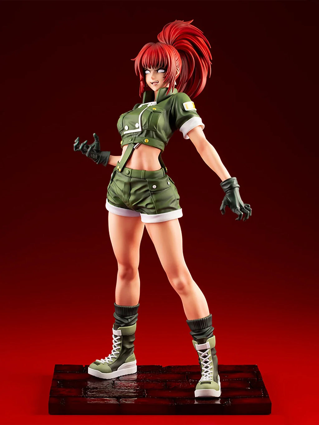 Original Genuine Kotobukiya Prepainted Bishoujo Statue The King of Fighters '97 Leona Heidern Limited Edition 1/7 H=235mm Figure
