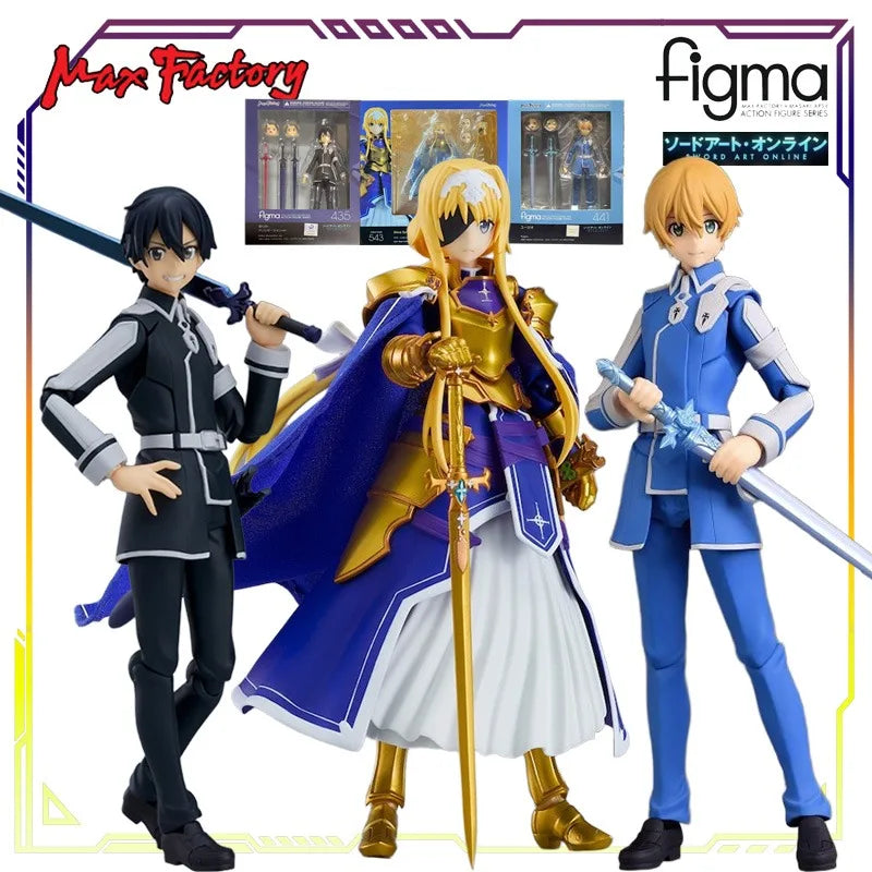 Max Factory Original Figma SWORD ART ONLINE Alicization Series Kirito Alicization Ver\Yogio Anime Action Figure Model Toys