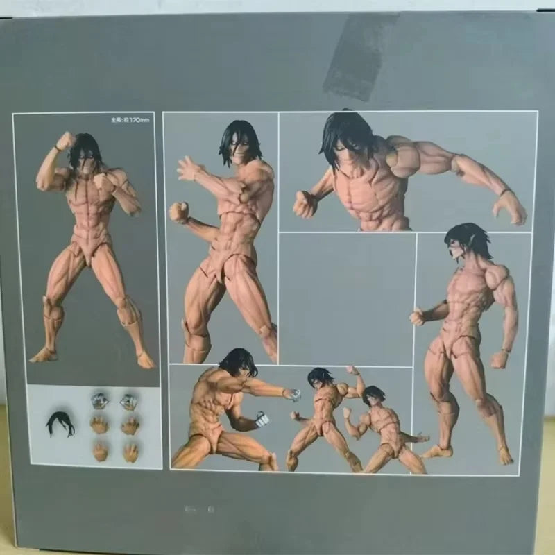 Ko Attack On Titan Eren Jaeger Action Figure Kaiyodo Revoltech Amazing Yamaguchi Series Figurine Collection Birthday Gift
