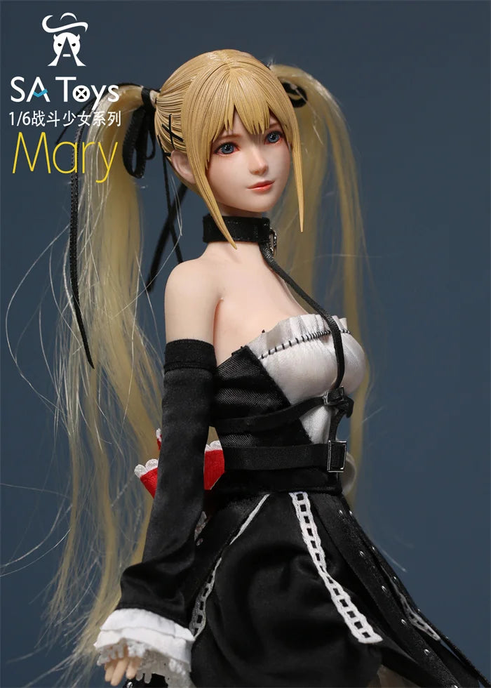 SA Toys M001 1/6 Game Role Combat Double Ponytail Girl Mdry Set Suit 12'' TBL S44A Female Soldier Action Figure Body Dolls