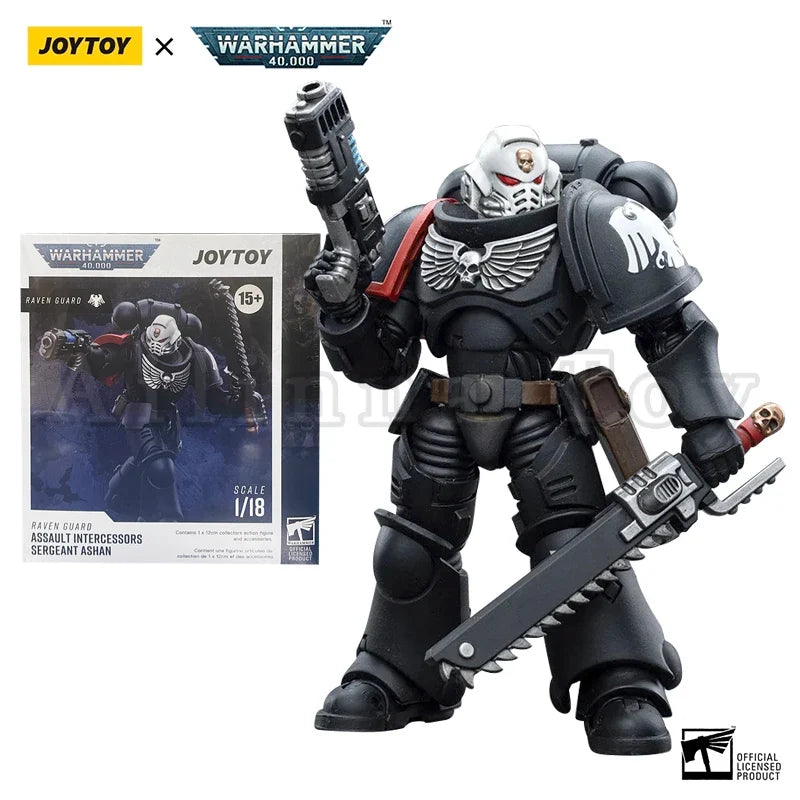 JOYTOY 1/18 Action Figure 40K Raven Guard Intercessors Ashan Re-issue Version Anime Military Model