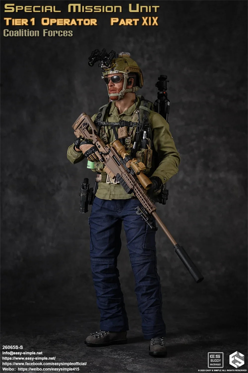 Easy&Simple 26065SS 1/6 Scale Part 19: Allied Forces Male Soldier Full Set For 12inchs Action Figure Model Toys Gifts