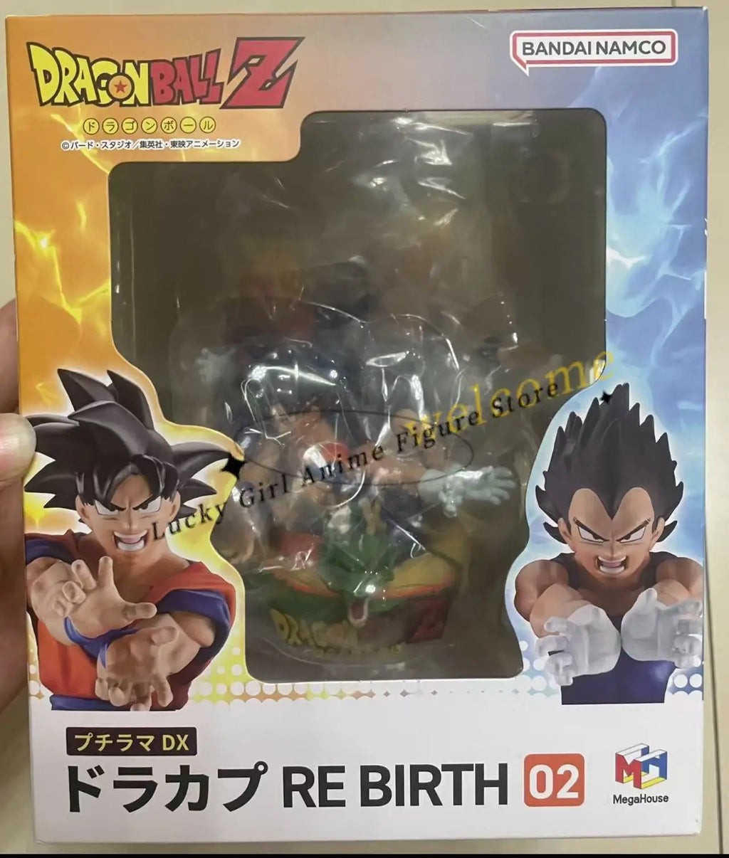 In Stock Original MegaHouse DRAGON BALL PETITRAMA DX RE BIRTH 02 Son Gokuu SHENRON VEGITO 13CM  Anime Figure Toys Gift Dolls