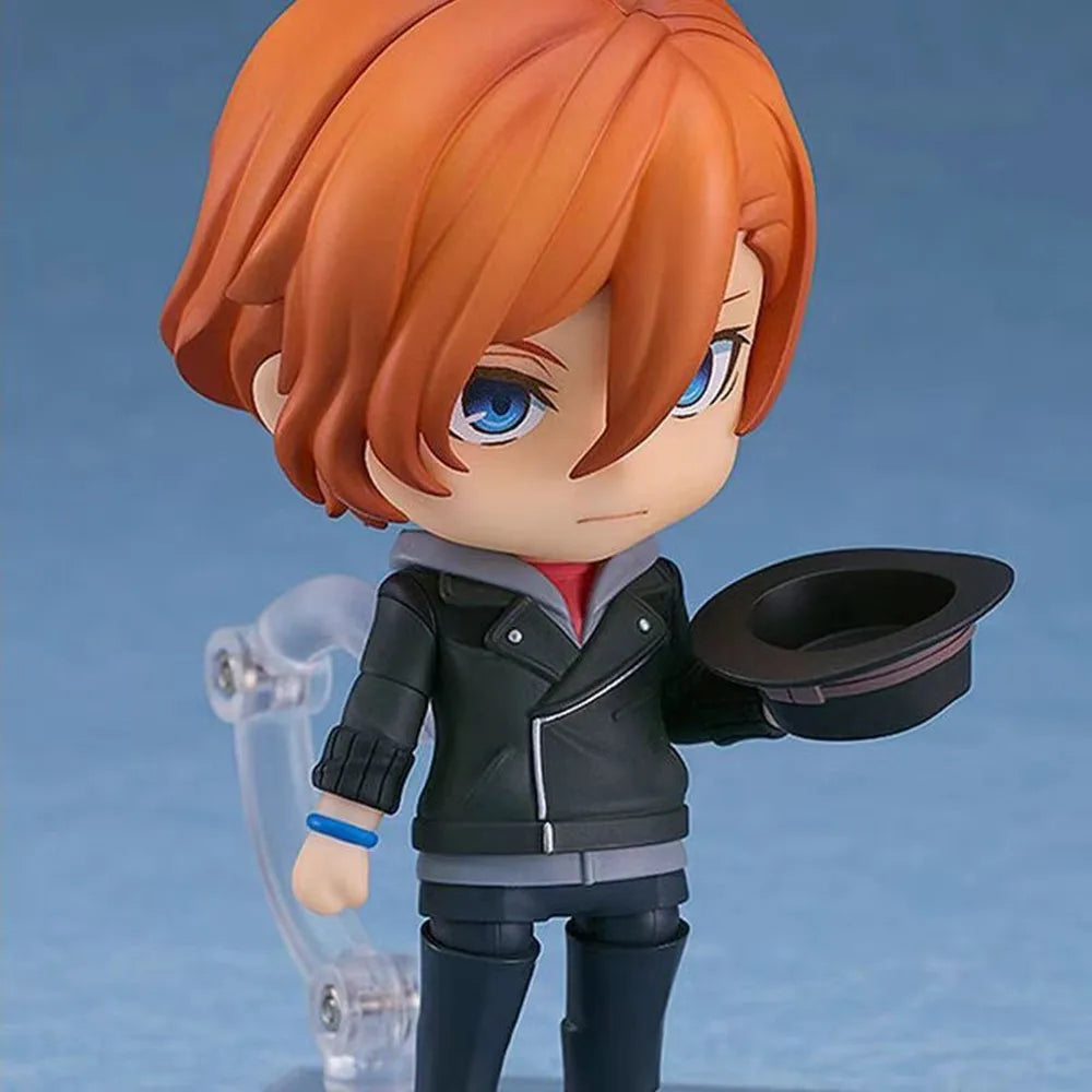 10cm Anime #2409 Dazai Osamu Bungo Figure Stray Dogs Figurine Nakahara Chuya #2410 Toy PVC Collectible Q Version Dolls