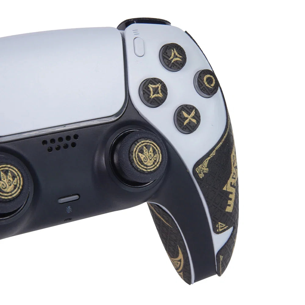 FINALORD Controller Performance Grip Tape Compatible With PS5 DualSense Wireless Gaming Handle,Buttons,Non-Slip Tape(Gold)