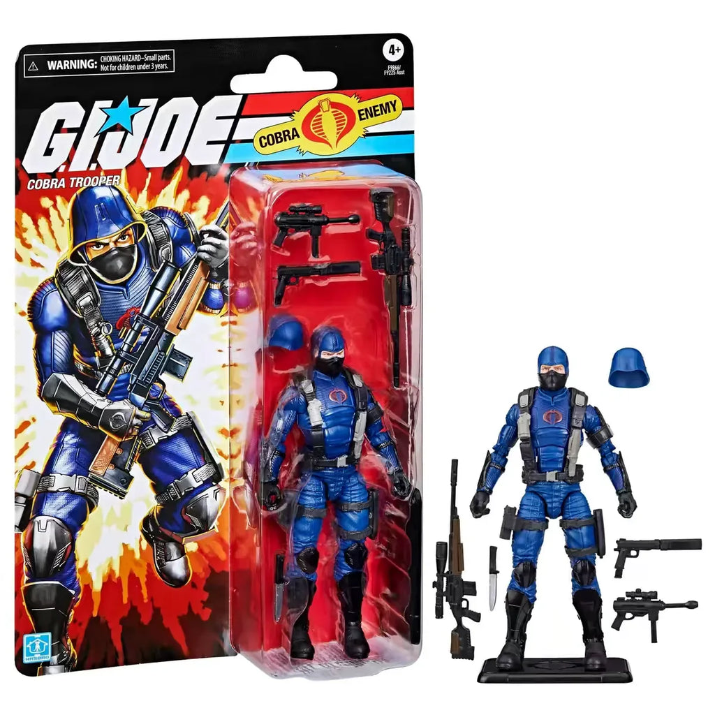 In Stock Hasbro G.I. Joe Classified Series Retro Snake Eyes Cardback Cobra Trooper Action Figure Bulk Model Toys Gifts