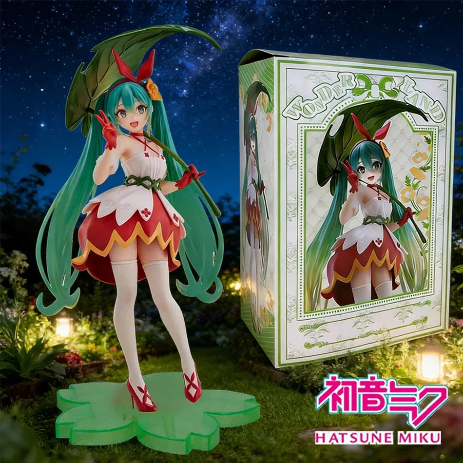 HOT Hatsune Miku Anime Figure Wonderland PVC Model Action Toy Thumbelina Ver. Desktop Decoration Dolls Ornaments Collection Gift