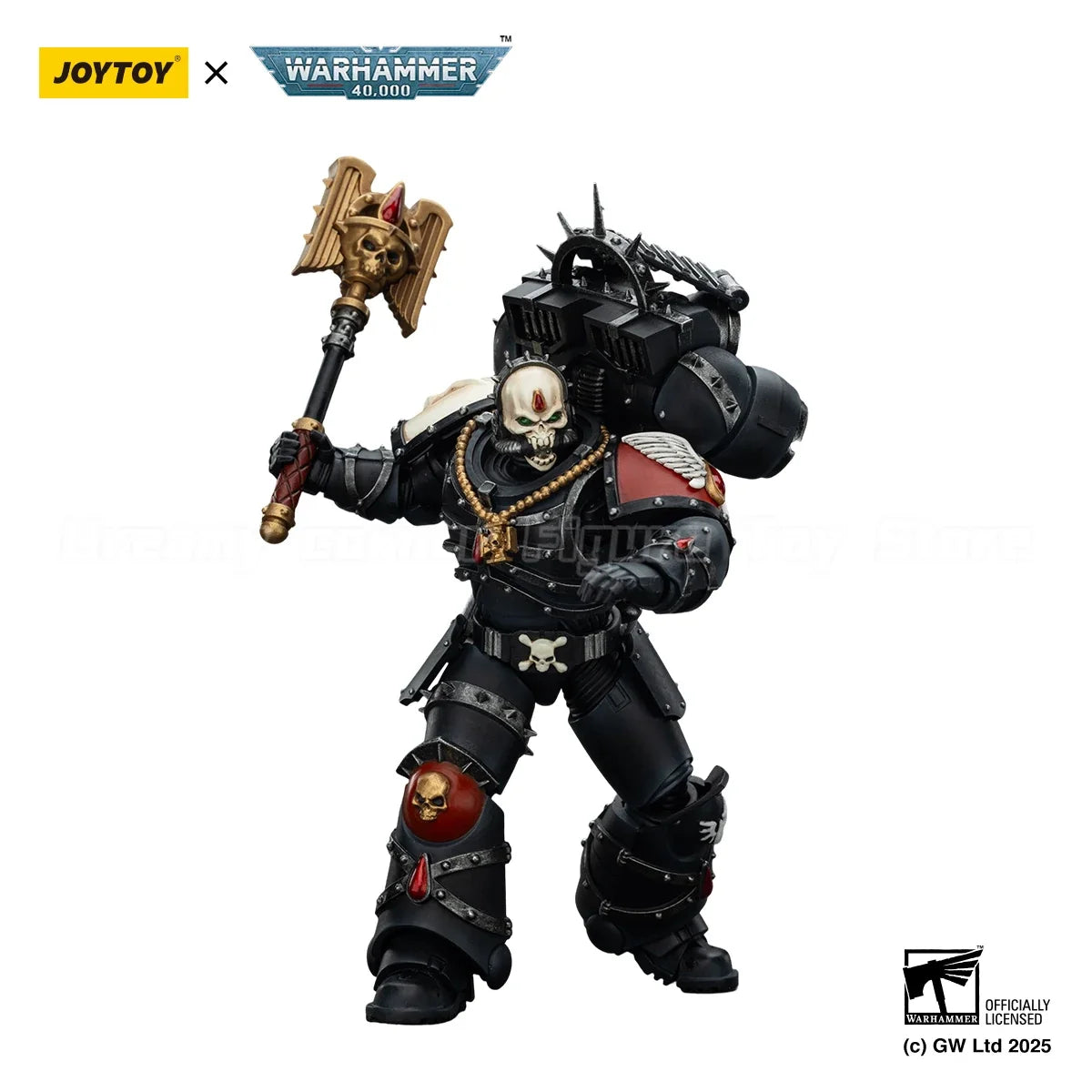 【In Stock】JOYTOY Warhammer 40K Blood Angels Lemartes with Jump Pack,Blood Crozius and Absolver Bolt Pistol 1/18 Action Figure