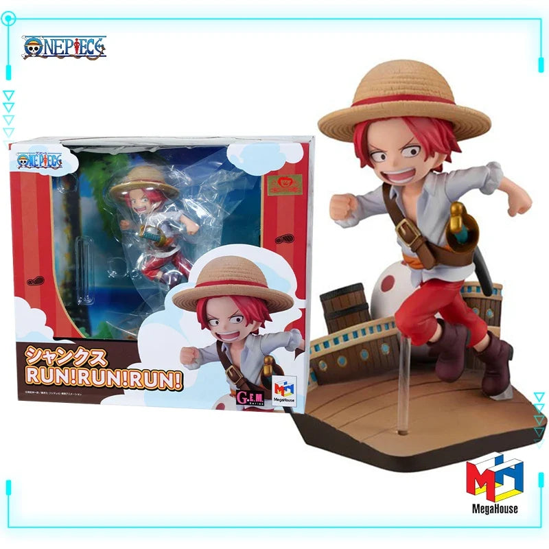MegaHouse Original Genuine Anime One Piece Akagami No Shanks G.E.M. Run!Run!Run! 12cm Collections Models Toy Figures Xmas Gifts
